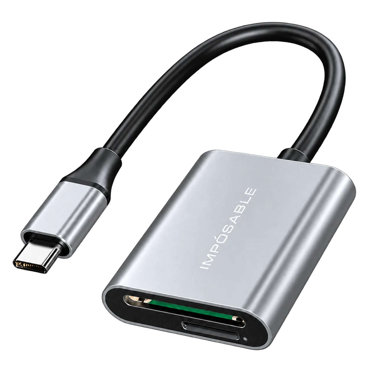 IMP345 2-in-1 USB-C Card Reader for SD & microSD, UHS-II 4.0